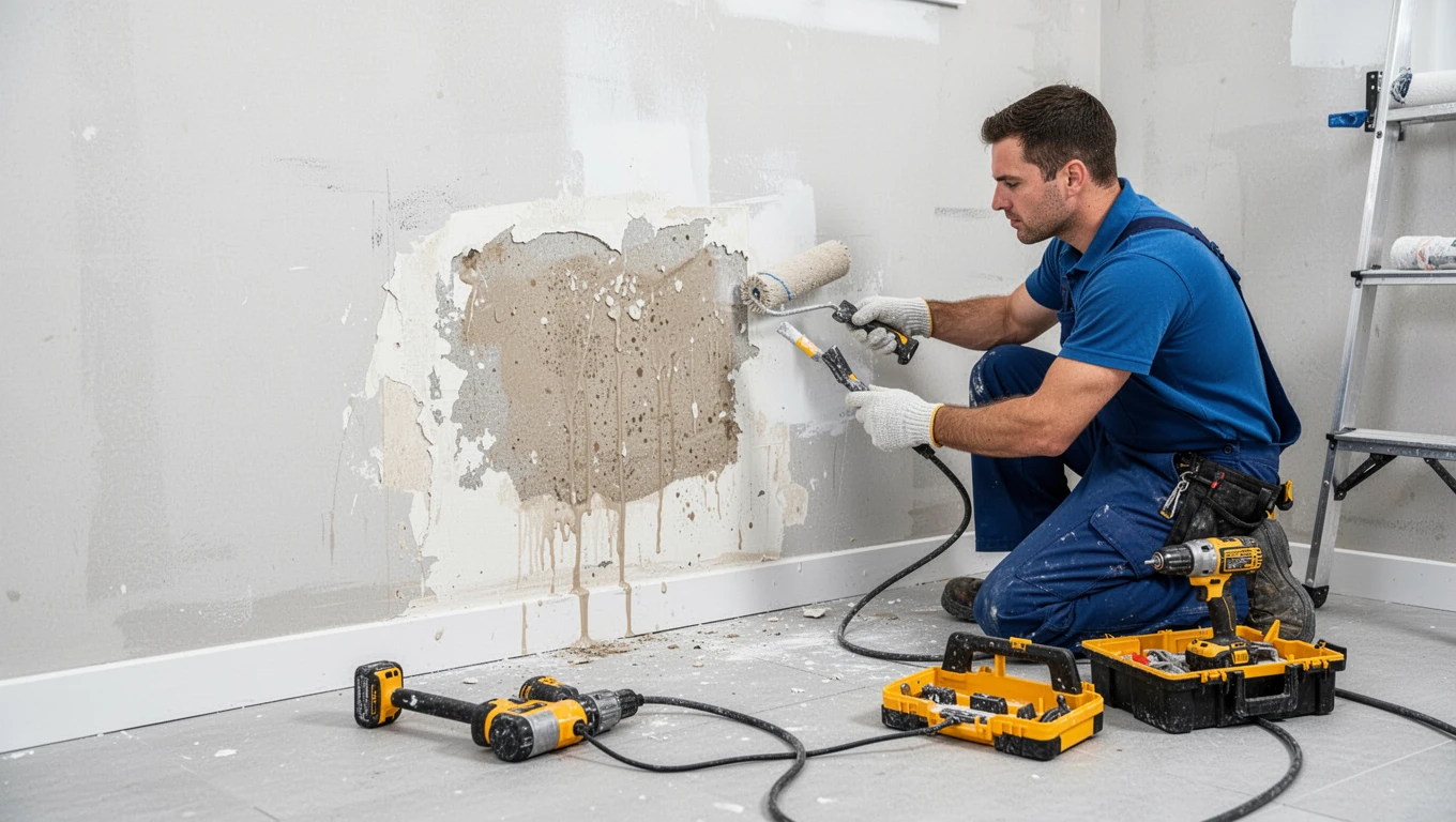 Wall Water Damage Repair