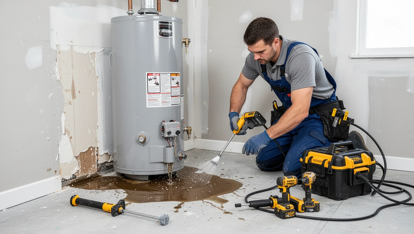 Water Heater Leak Cleanup